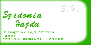 szidonia hajdu business card