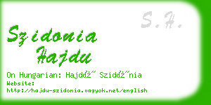 szidonia hajdu business card